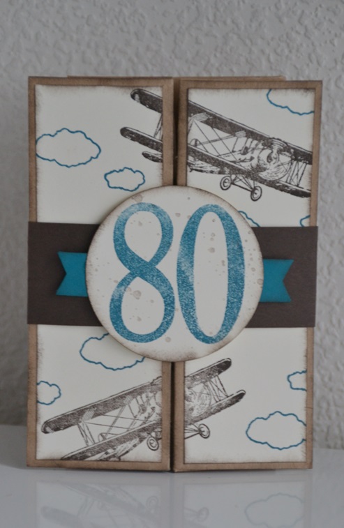 Kreativ mit Liebe!: Karte zum 80. Geburtstag