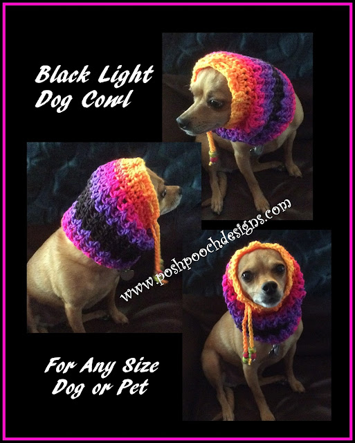 Posh Pooch Designs Black Light Cowl Crochet Pattern