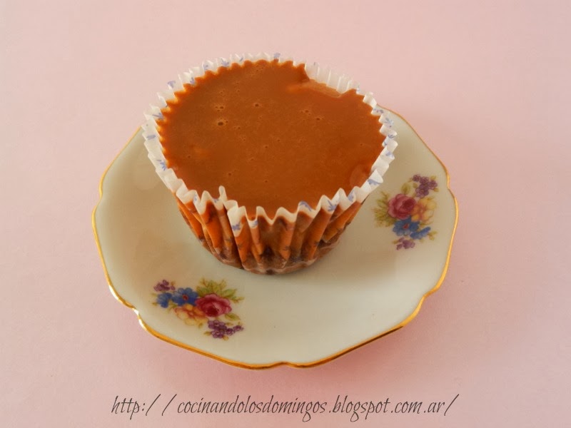 Mini cheesecakes de dulce de leche y brownie