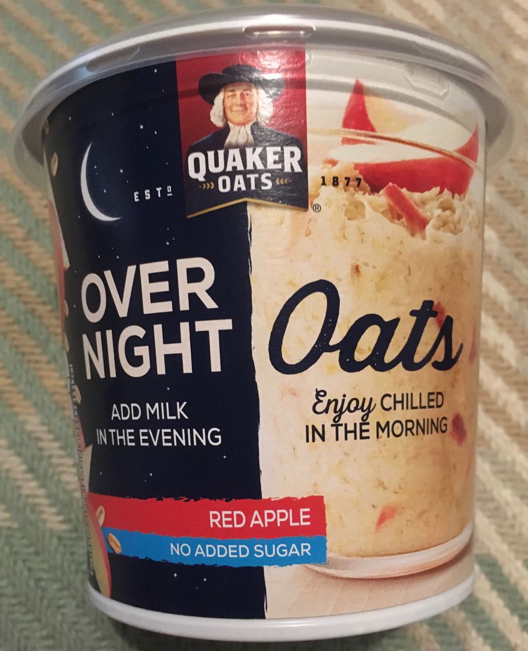 FOODSTUFF FINDS Overnight Oats Red Apple Quaker Oats (Morrisons