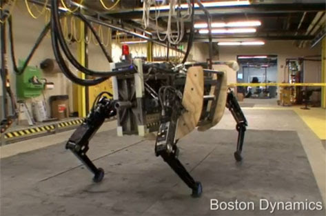 Video : 自分で立ち上がる四つ足ロボットのアルファドッグ