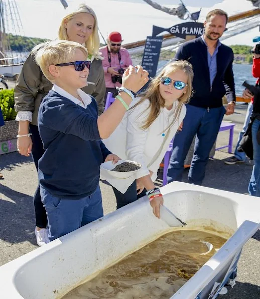 Prince Haakon, Princess Mette Marit, Princess Ingrid Alexandra and Prince Sverre Magnus visited Passion for Ocean Festival in Oslo