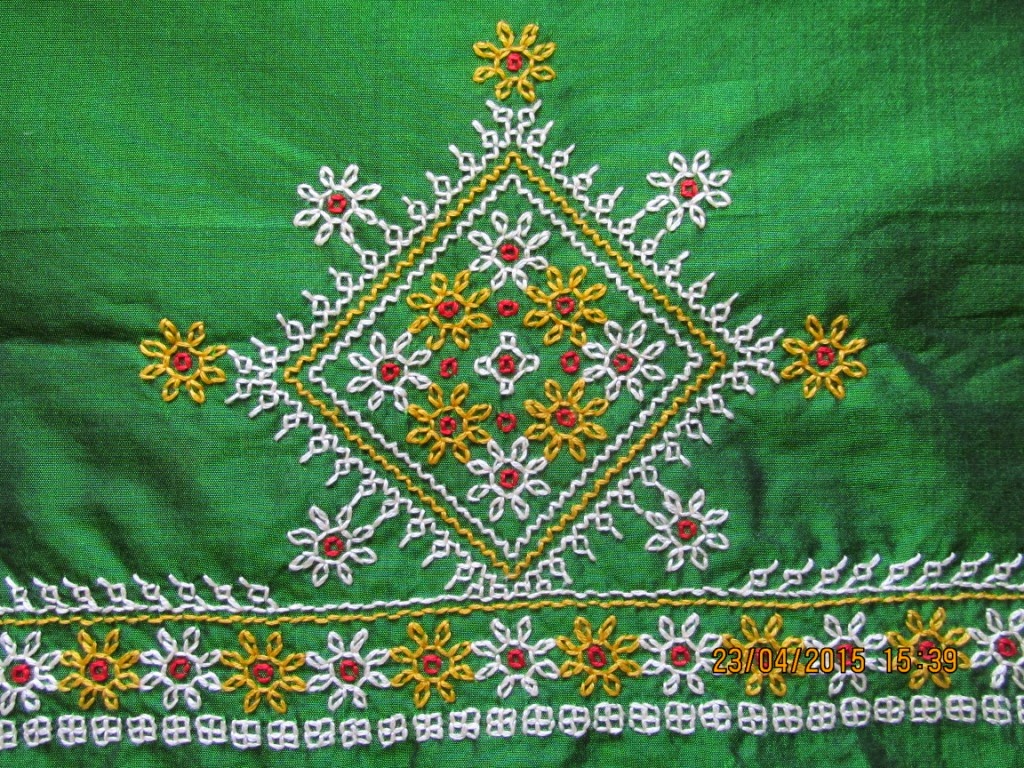 MY CRAFT WORKS Kasuti Embroidery Yoke and border