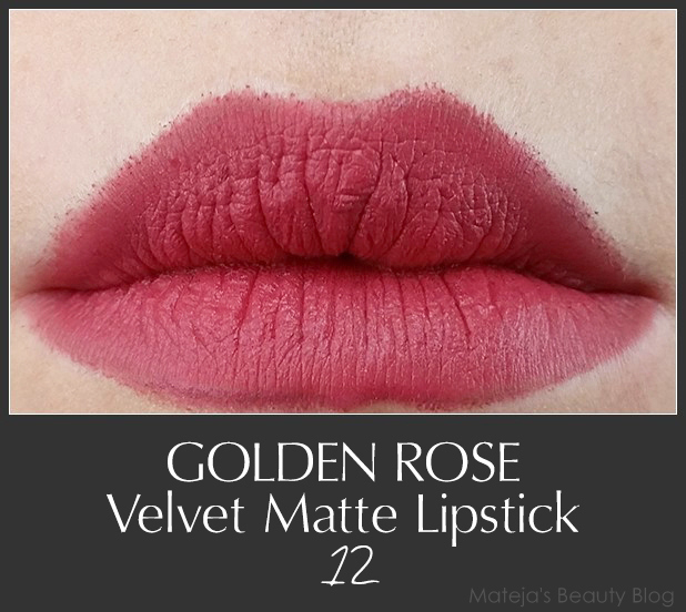 Golden Rose Velvet Matte Lipstick 12 Mateja's Beauty Blog