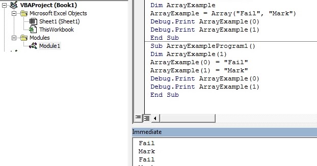 Fail Mark: What is Scripting.Dictionary? What is Array? in VBA excel macro