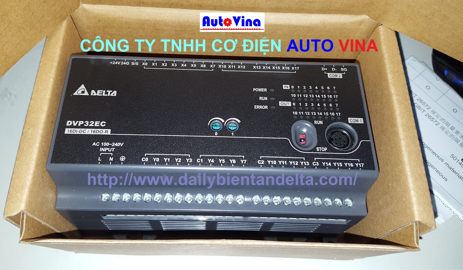 Bộ điều khiển PLC Delta DVP32EC00R3 Đại lý bán bộ điều khiển PLC Delta DVP32EC00R3