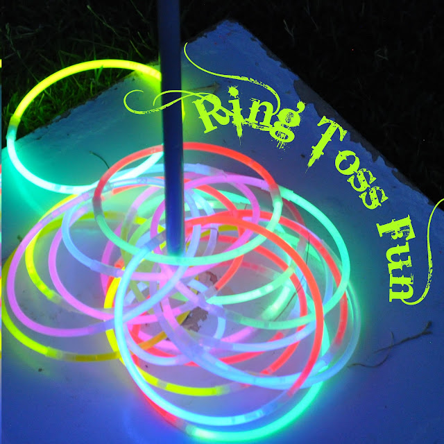 Kids Summer Fun Glow in the Dark Ring Toss Game