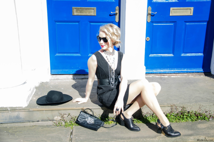 Outfit Post: Boohoo Black Suede Dress