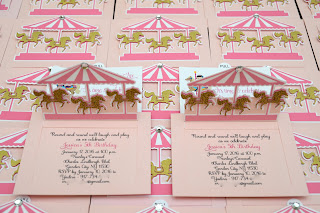 handmade carousel invitations