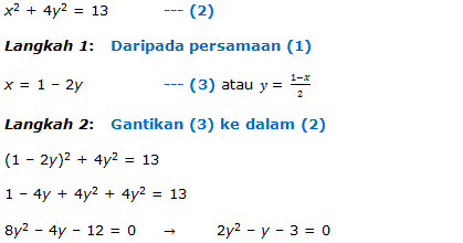 Persamaan Linear Serentak Tingkatan 1 / Contoh Soalan Persamaan Linear