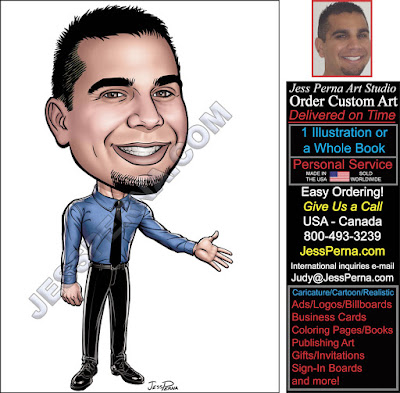 Real Estate Agent Business Card Caricature Ads