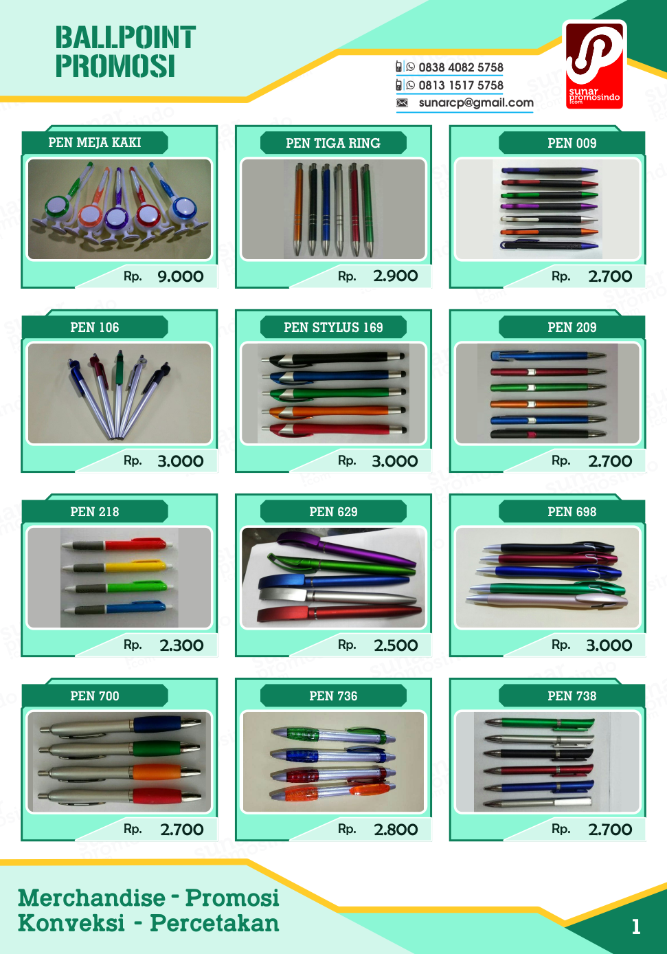 Daftar Harga Pulpen Promosi Harga Pulpen Promosi Murah