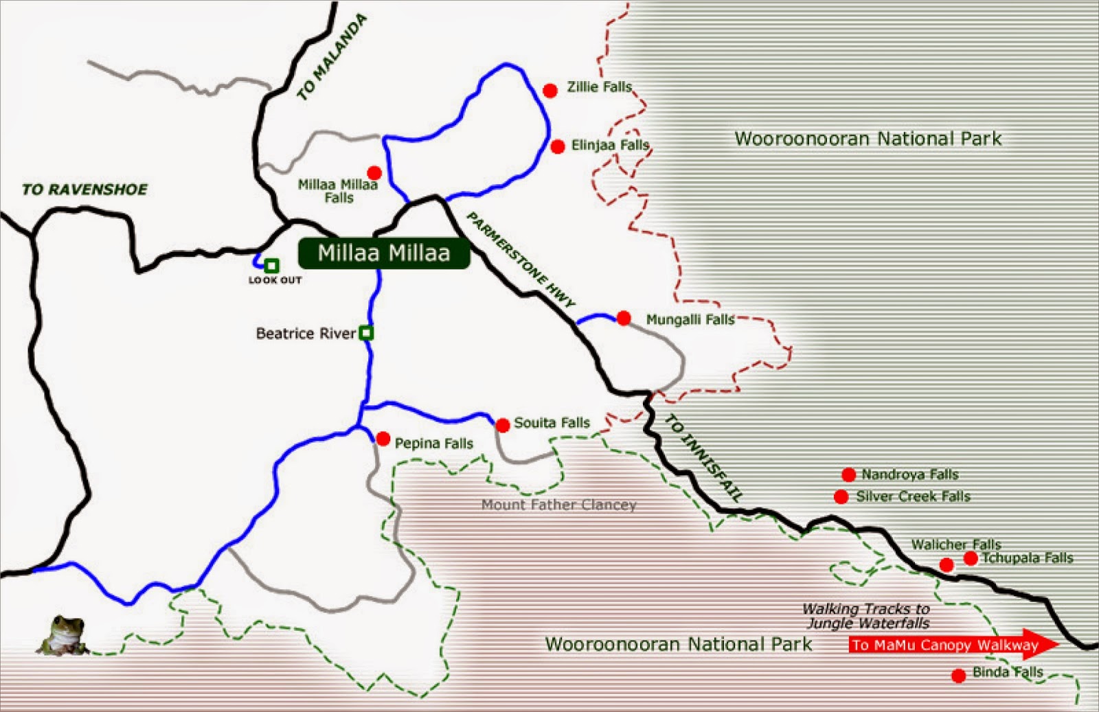 Australian waterfalls Millaa Millaa Falls Queensland