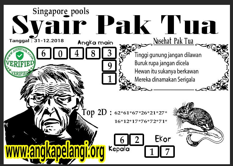 Forum Syair Gambar SGP Senin 31 Desember 2018 GOsyair