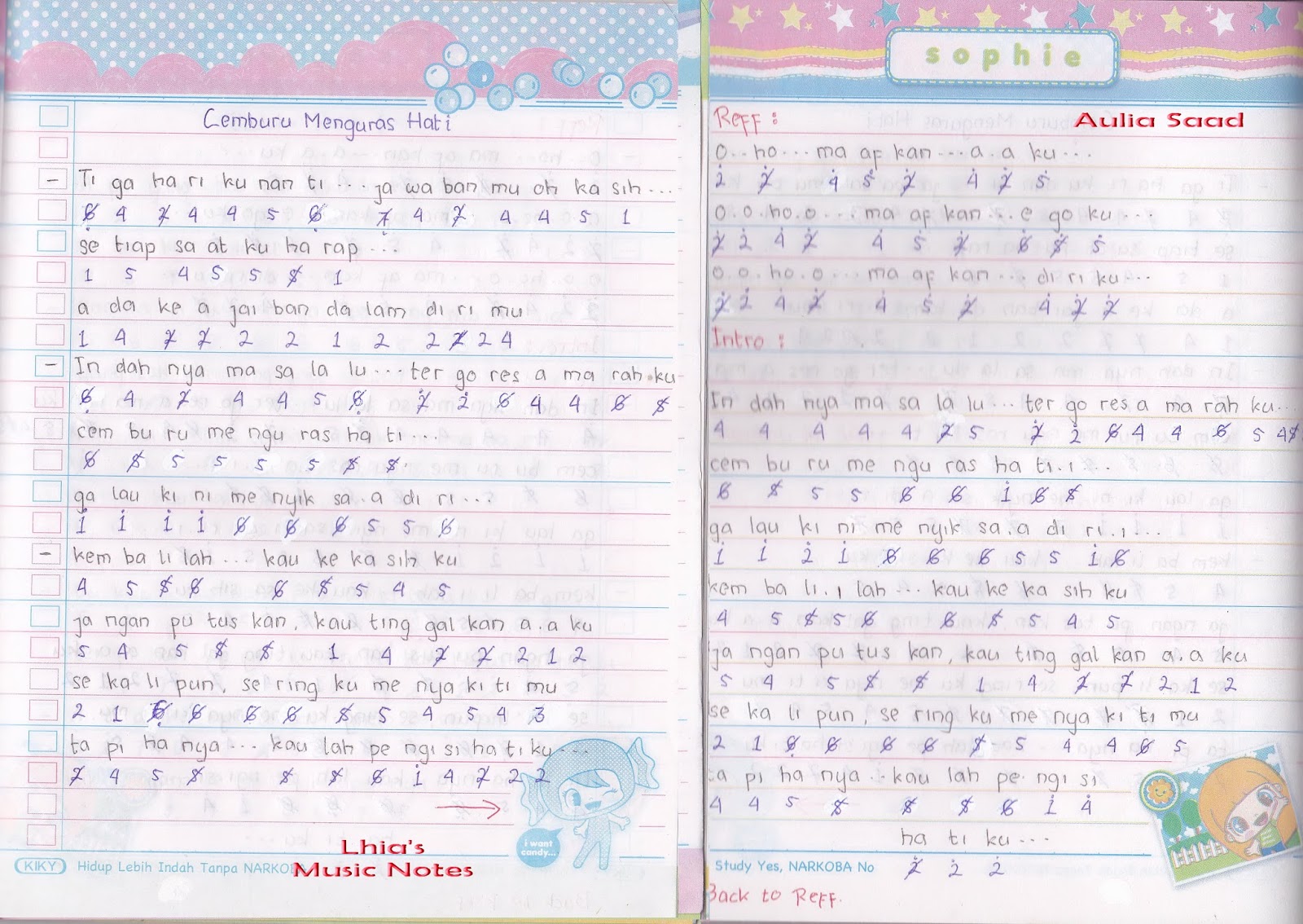 Not Angka Lagu Nuansa Bening Koleksi Not Angka