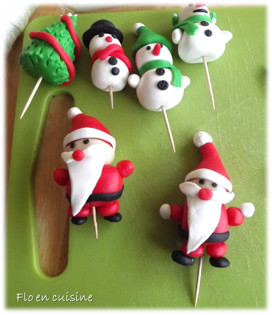 Flo en cuisine: Tutoriel pour faire un père noël en fondant pâte à sucre