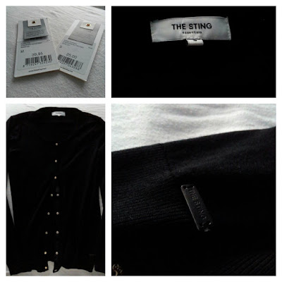 The Sting Black Classic Cardigan Small Cute Basic Look The Sting Black Classic Cardigan Small Cute Basic Look