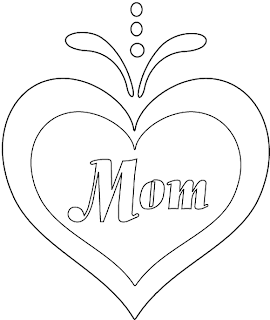 Coloring Heart for Mom ~ Child Coloring