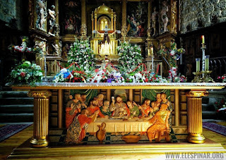 nuevo altar mayor  iglesia de el espinar san eutropio semana santa  sarga