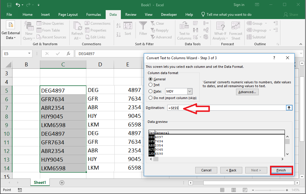 Learn New Things: MS Excel: How to Convert Text into Separate Columns ...