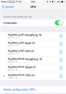 servicio VPN para iPhone y iPad de la Familia 
