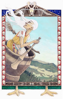 Baba Yaga, Russian Fairy Tales, Baba Yaga illustration, Russian fairy tale illustration