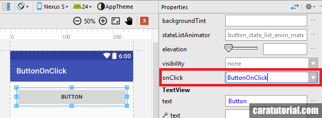 Button onCLick events Android Studio
