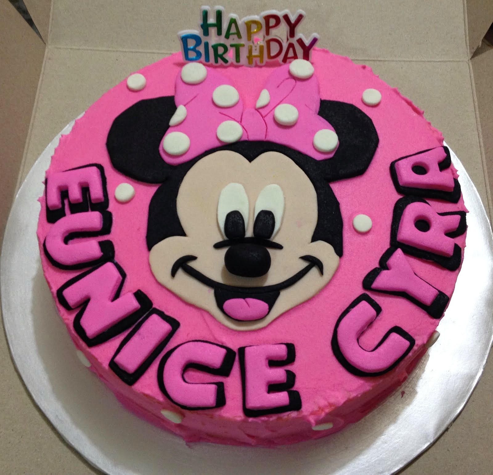 2D Minnie Mouse cake