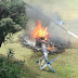 Se desploma helicóptero en Chiconquiaco; iba el vocero del PVEM