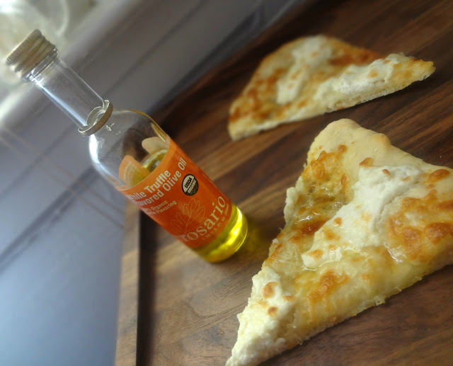 3 Cheese White Pizza with Truffle Oil