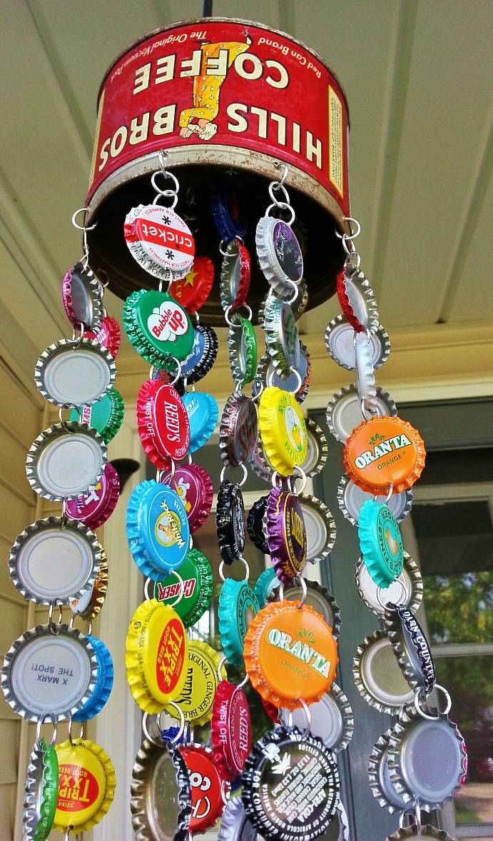 How To Make A Bottle Cap Wind Chime Easy Craft Ideas How To Make A Bottle Cap Wind Chime