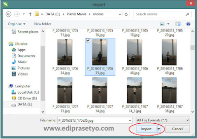 Cara import foto atau gambar bitmap di coreldraw