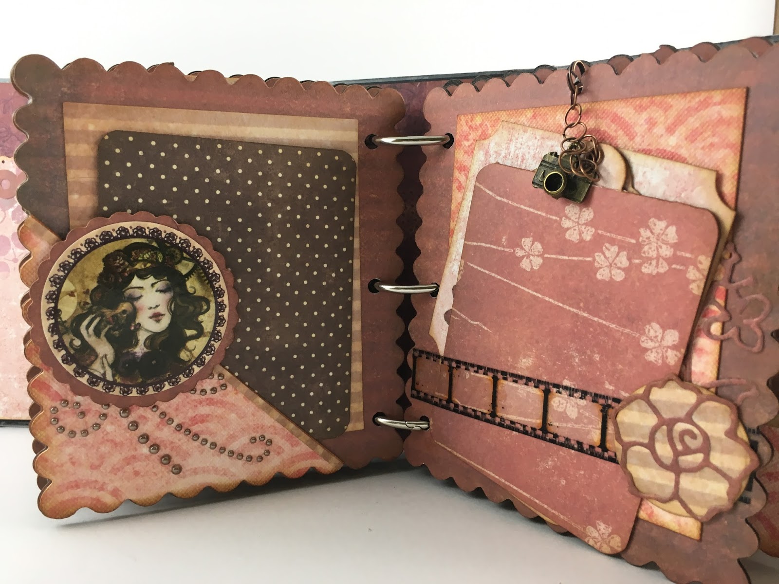 Create for Memories Mini Scrapbook Album Using Santoro London Paper Collection