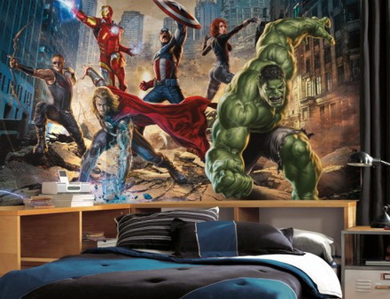 tapet ungdomsrum marvel hulk thor ironman Avengers
