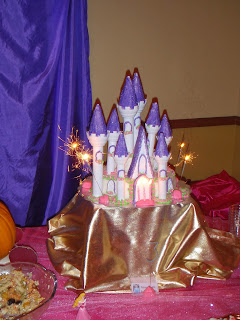 Princess Birthday Party Cake with Sparkler Candles