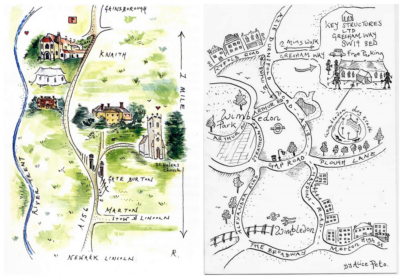 original-hand-painted-wedding-stationery-maps
