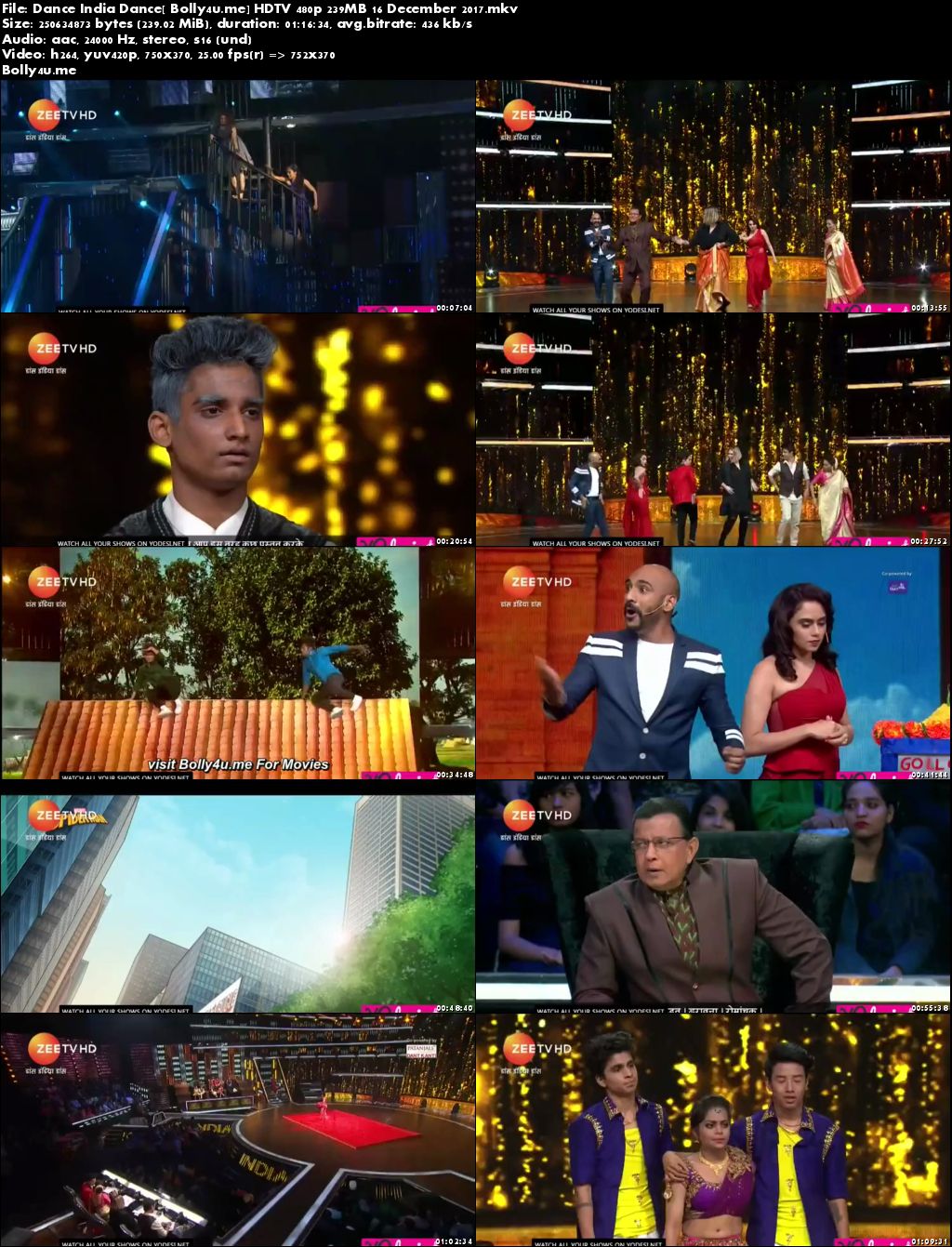 Dance India Dance HDTV 480p 200MB 16 Dec 2017 Download