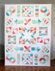 Charming Baby Sew Along sampler quilt sewn by Andy of A Bright Corner - a charm pack friendly sew along quilt