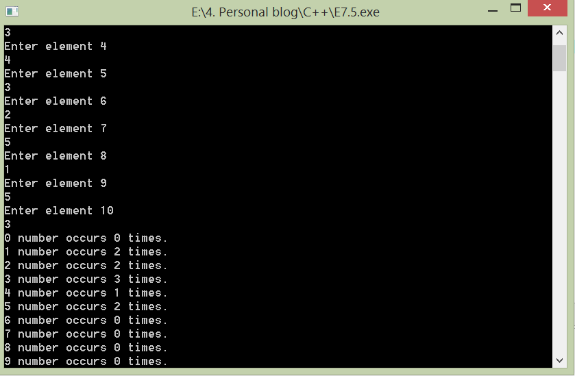 5. program that inputs ten integers in an array. It displays the number ...