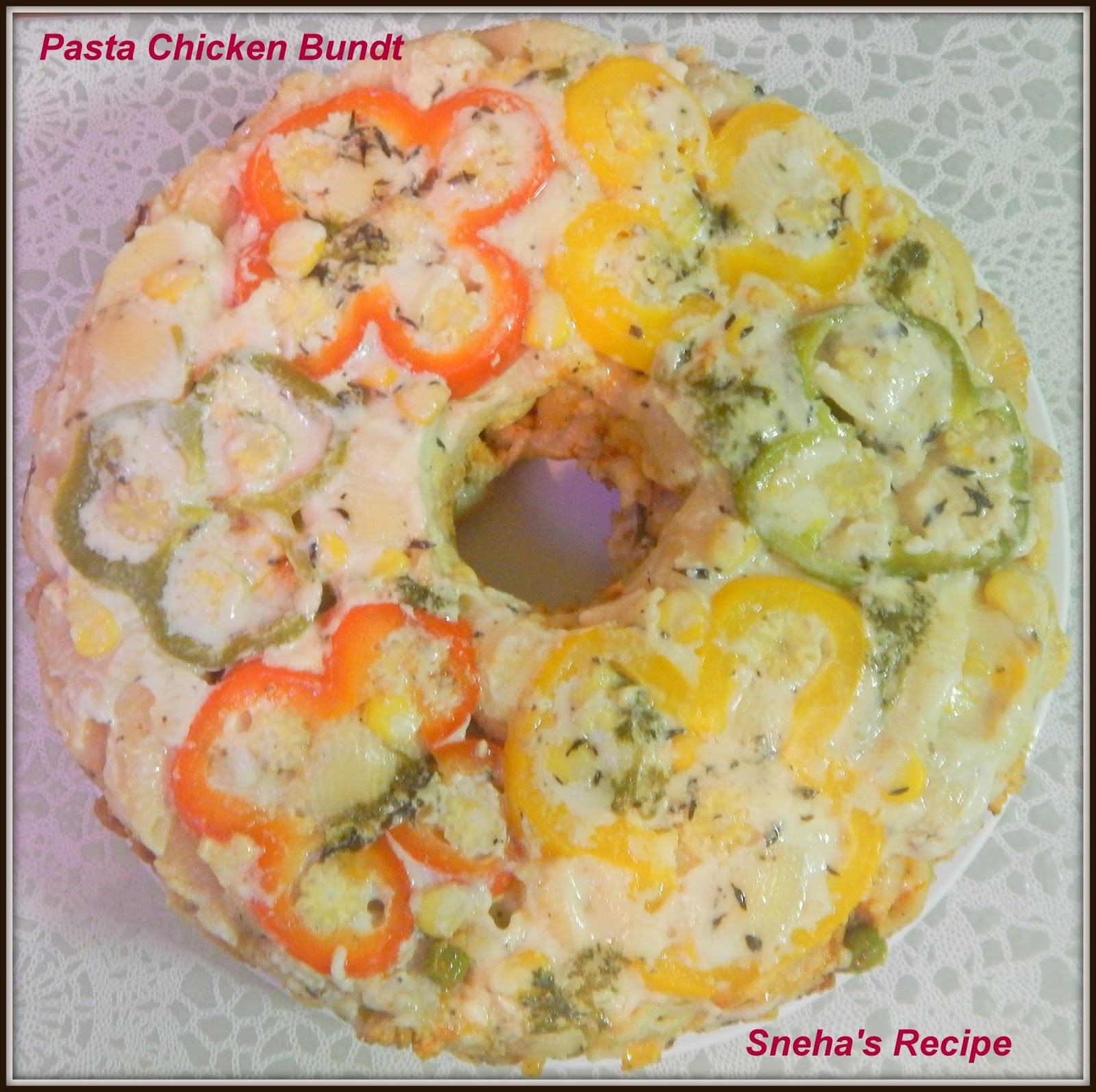 Pasta Chicken Bundt BundtBakers Sneha's Recipe