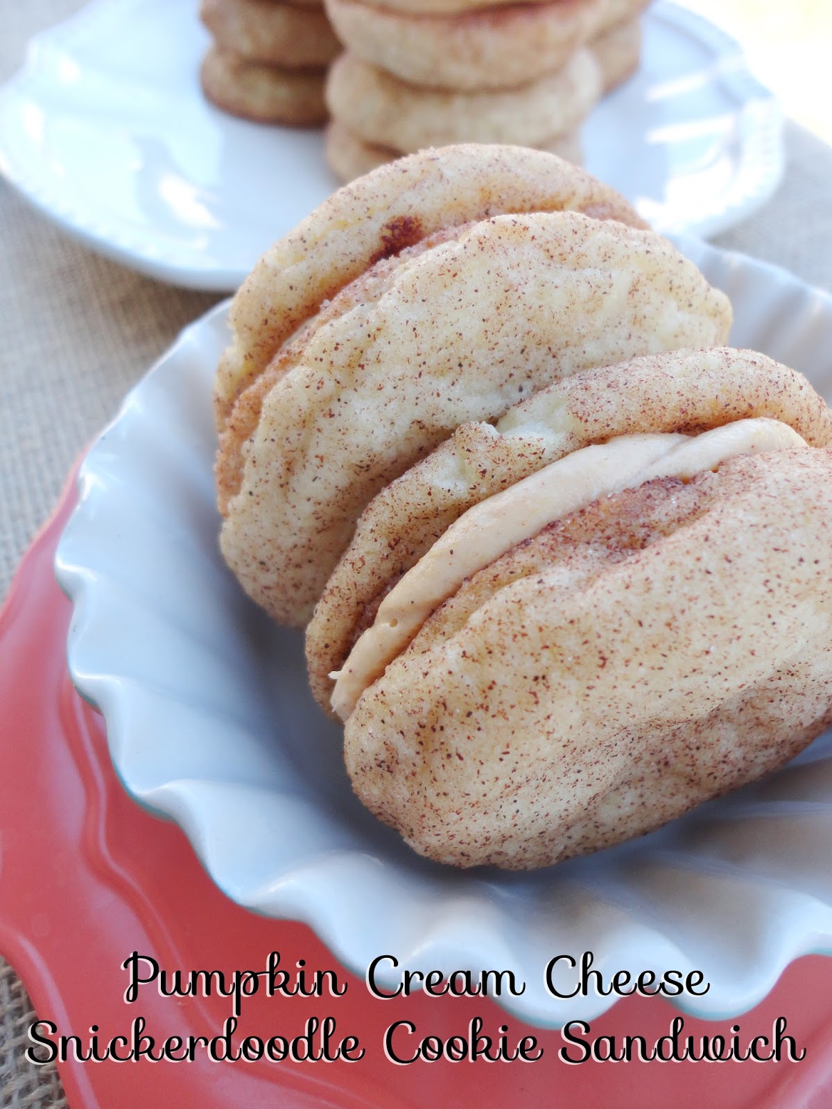 Confections + Coffee Pumpkin Cream Cheese Snickerdoodle Cookie Sandwich