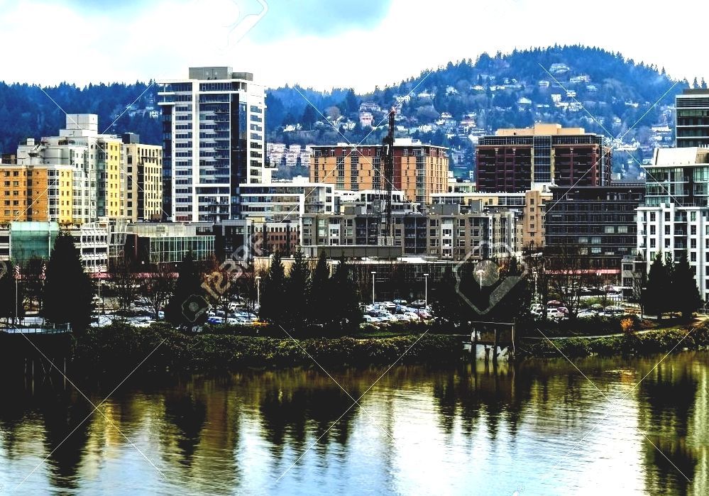 Willamette River River In Portland Oregon