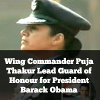 Wing Commander Puja Thakur Lead Guard of Honour for President Barack Obama