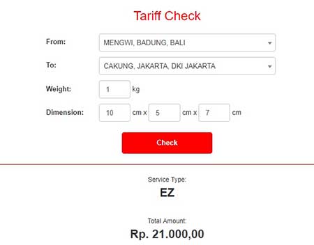 Aplikasi jt cek ongkir