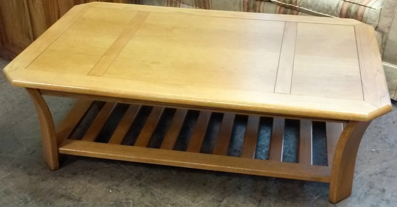 UHURU FURNITURE &amp; COLLECTIBLES: SOLD Modern Oak Coffee Table - $40