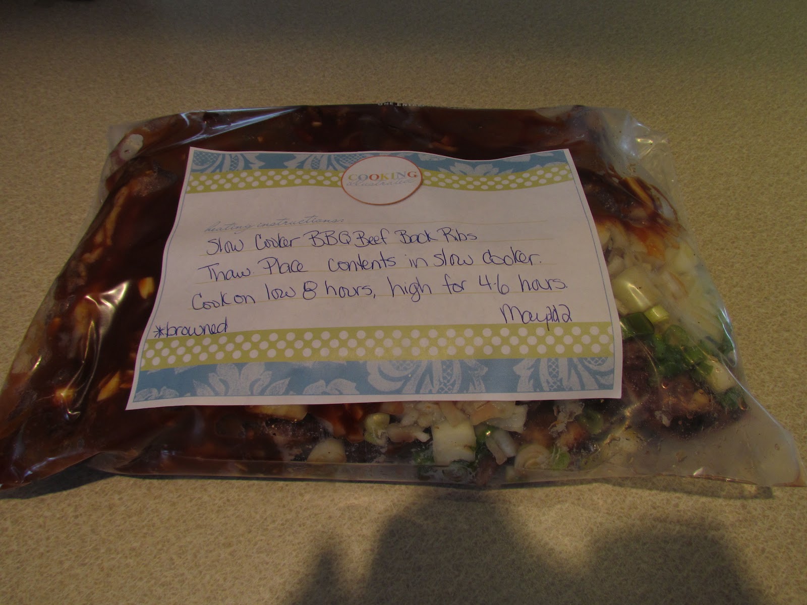 Cooking Illustrated BBQ Beef Ribs, easy, fast and cheap freezer meal