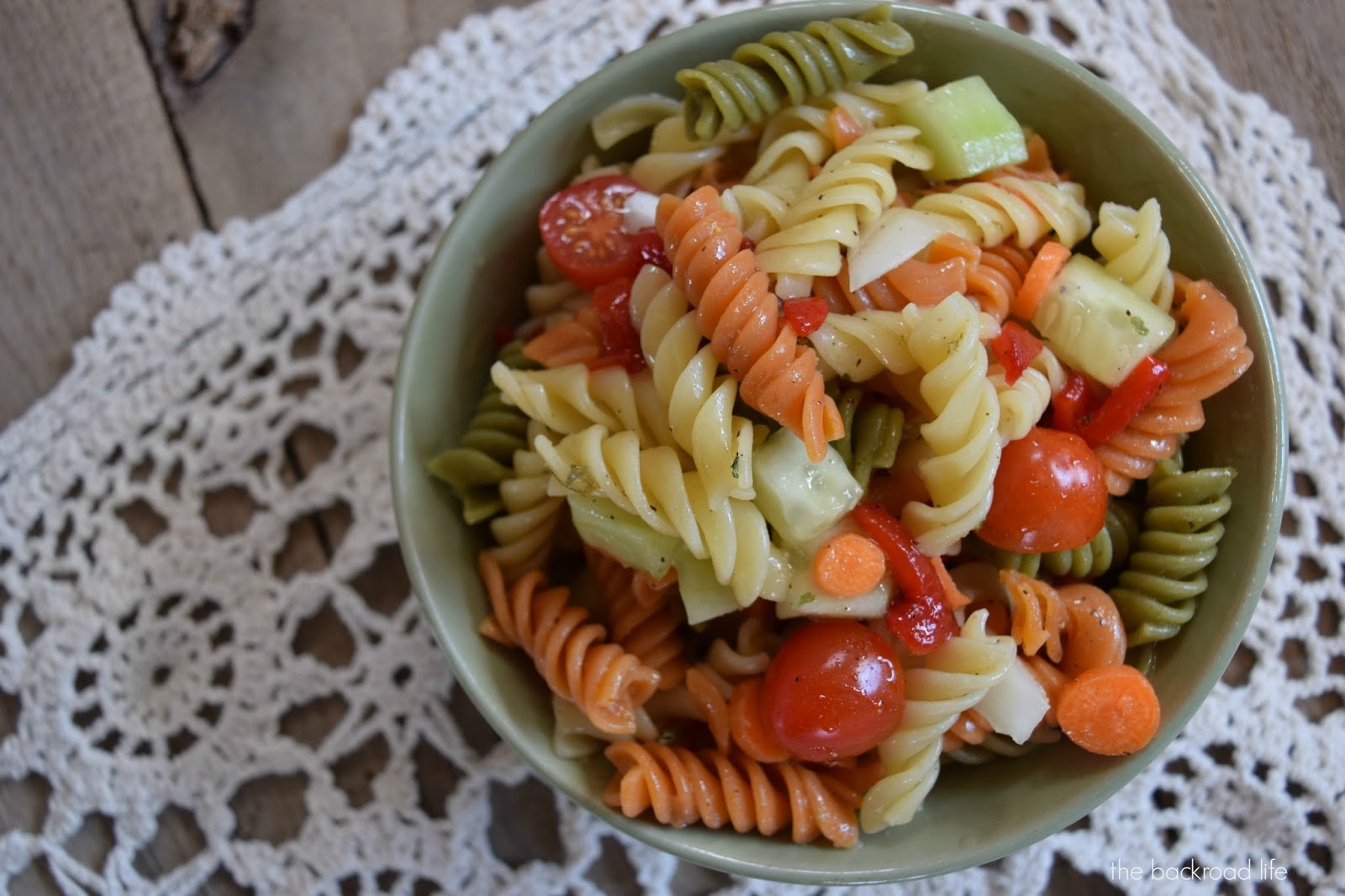 The Backroad Life Garden Pasta Salad