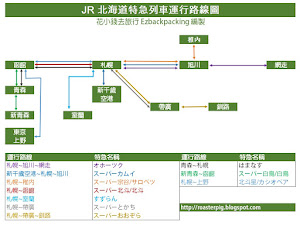 從北海道運行的特急主要分為：在北海道內運行的列車全都在日間時間運行。   JR北海道的特急列車不像本州般班次較頻密。除了下列固定路線外，也有一些隨旅遊季節編製的臨時列車。所以，準備出遊的您要多加留神唷!   以下是Cloudiecandy在JR北海道及各分社的資料而編製的特急列車...