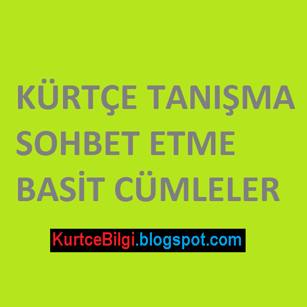 Kürtçe Bilgi Blog Kürtçe Tanışma Sohbet Etme Cümleleri