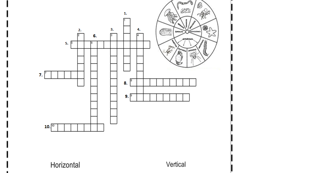 Mis Primeros Amigos: crucigrama de invertebrados